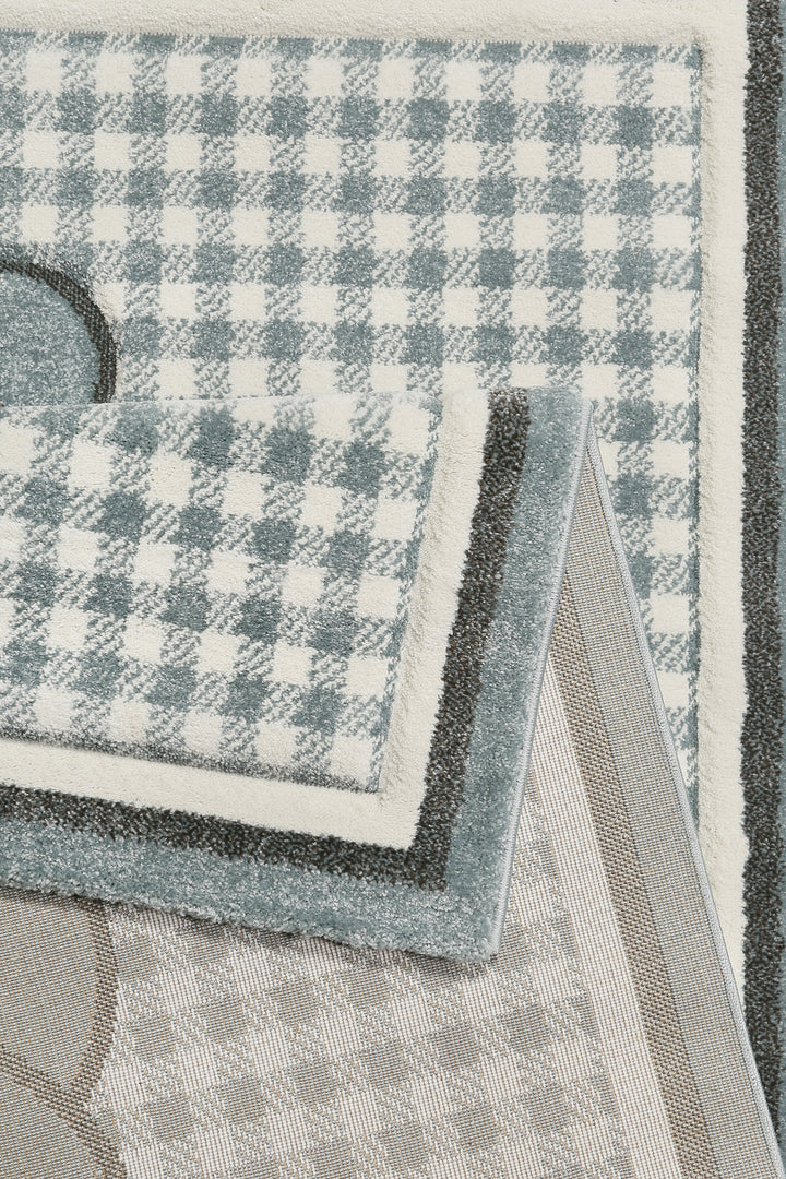 Henry Teppich hellblau Kurzflor rechteckig