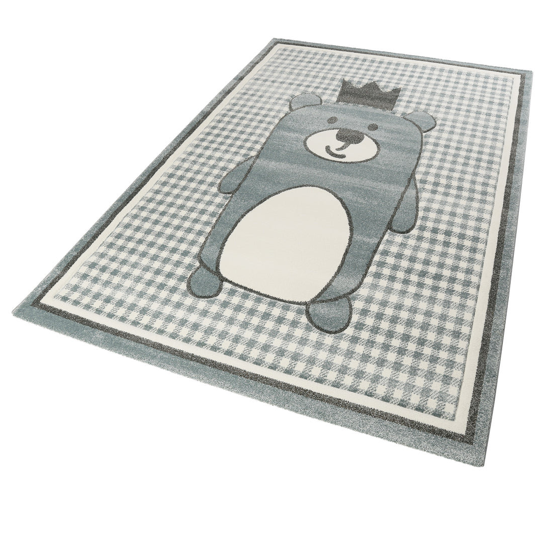 Henry Teppich hellblau Kurzflor rechteckig