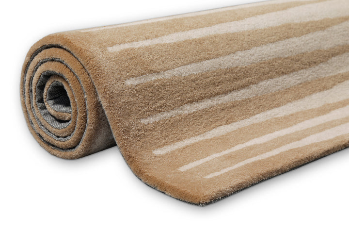 Sunglow Teppich beige Kurzflor rechteckig