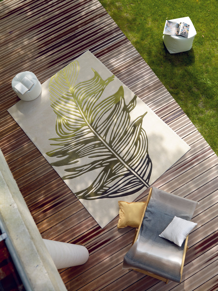 Feather  Teppich beige Kurzflor rechteckig