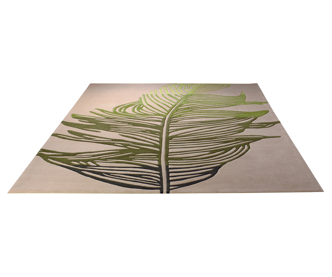 Feather  Teppich beige Kurzflor rechteckig