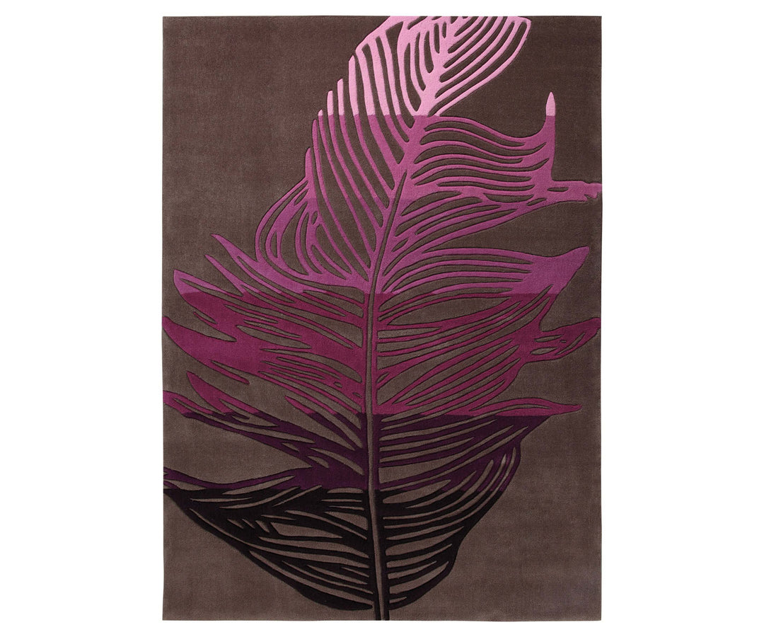 Feather  Teppich taupe Kurzflor rechteckig