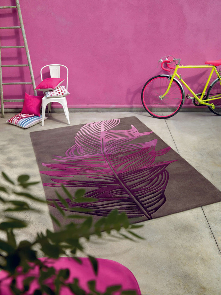 Feather  Teppich taupe Kurzflor rechteckig