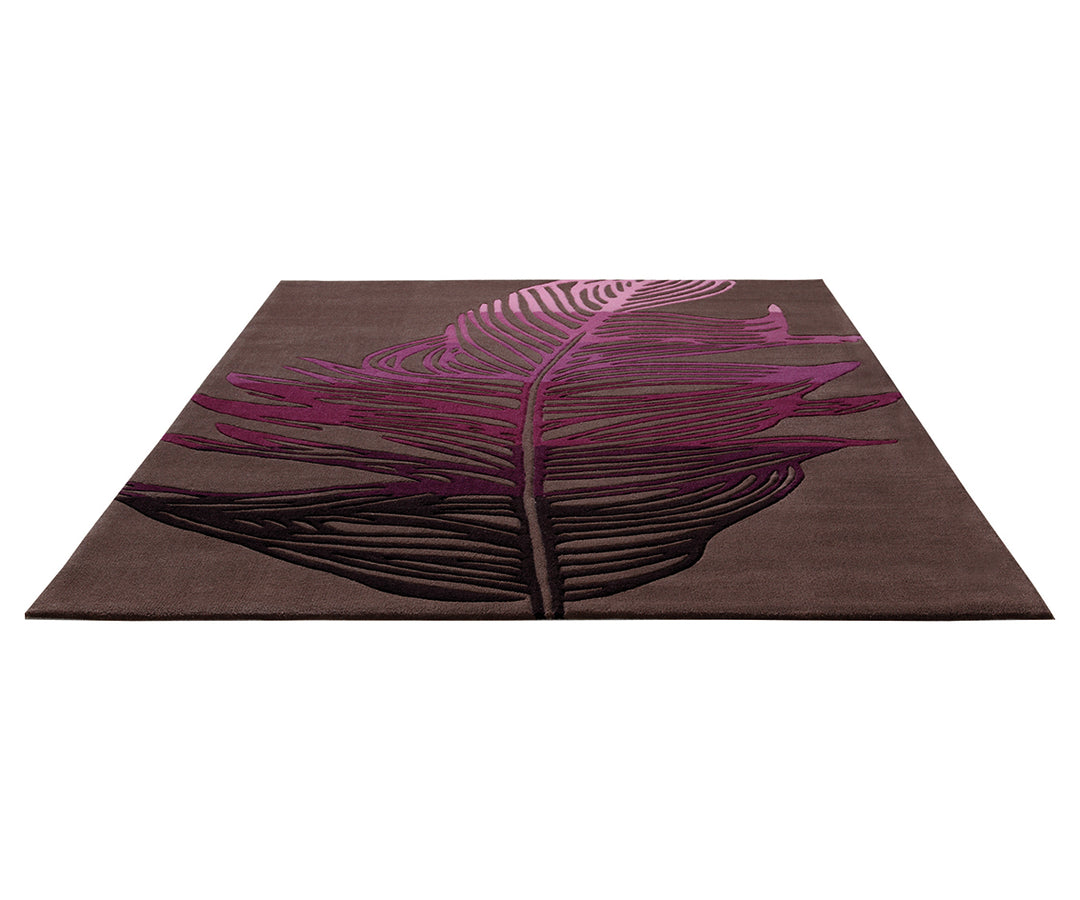 Feather  Teppich taupe Kurzflor rechteckig