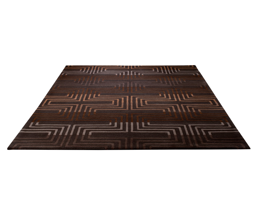 Matrix Teppich braun Kurzflor rechteckig