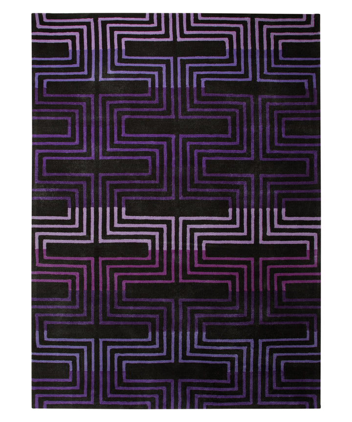 Matrix Teppich lila Kurzflor rechteckig