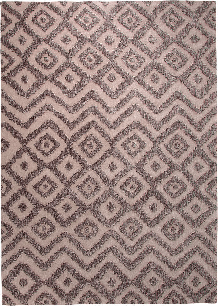 Africa Ethnic Teppich taupe Kurzflor rechteckig