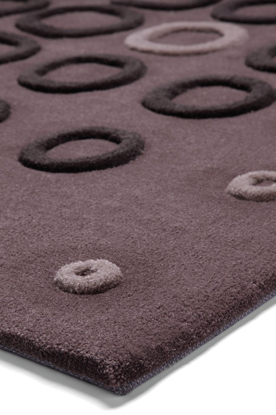 In Best Circles Teppich braun Kurzflor rechteckig