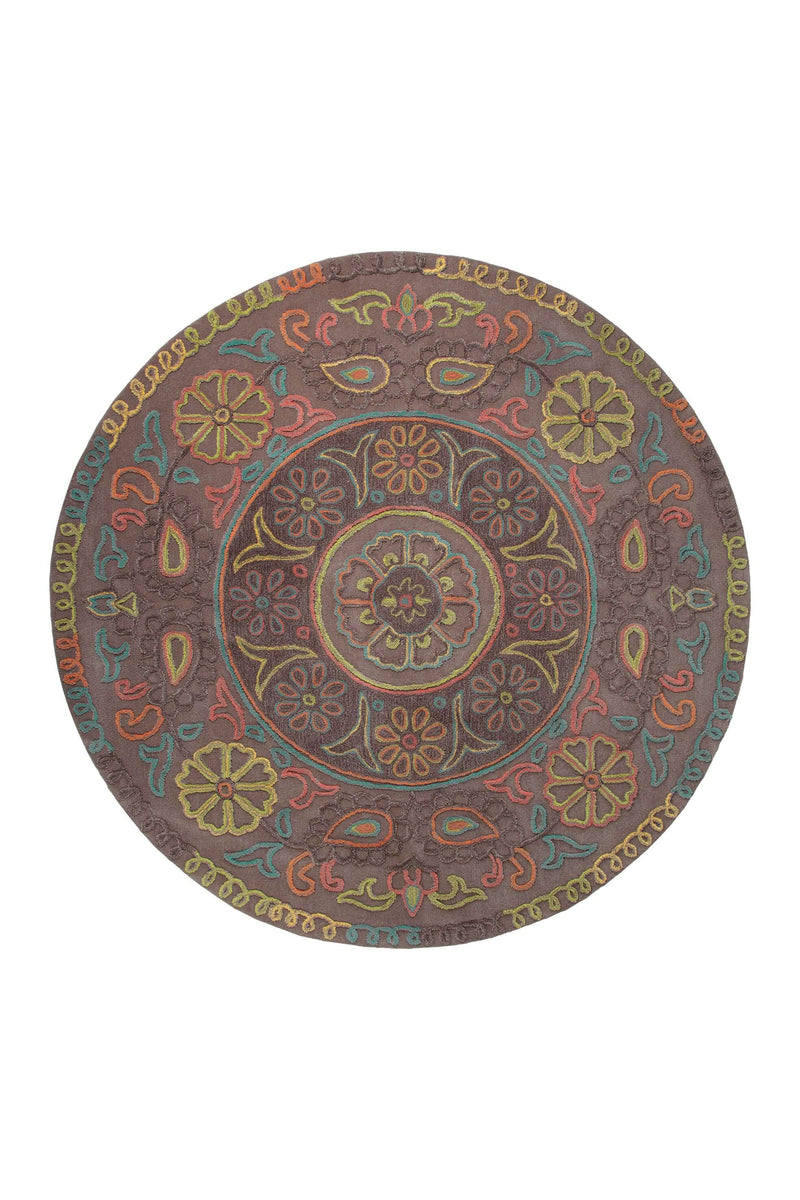 Esprit Teppich Rund Braun Muster Bunt