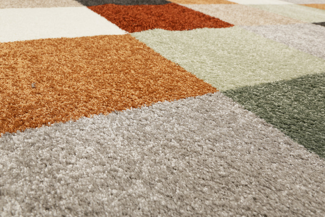 California Teppich mulitcolor Kurzflor rechteckig