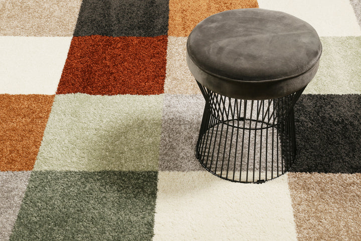 California Teppich mulitcolor Kurzflor rechteckig