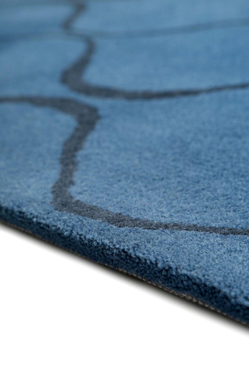 Aramis Teppich blau Kurzflor rechteckig