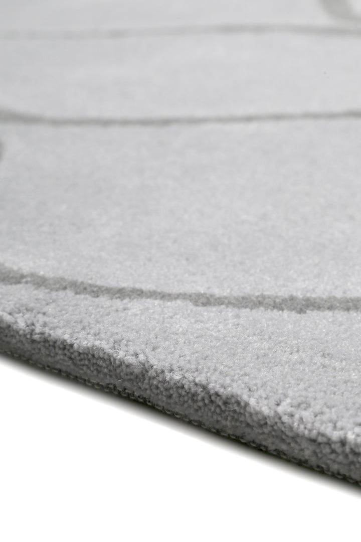 Aramis Teppich silber grau Kurzflor rechteckig