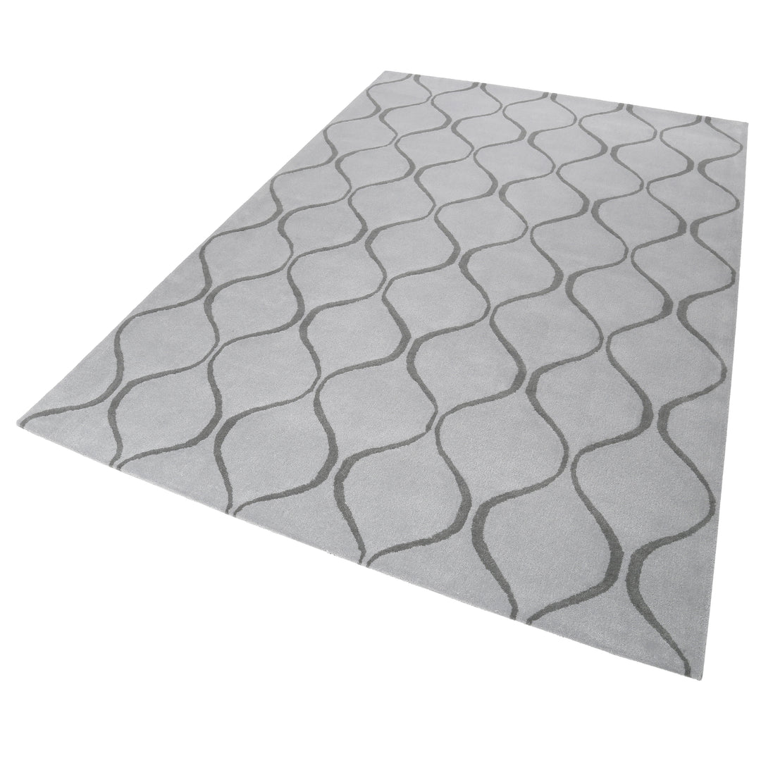 Aramis Teppich silber grau Kurzflor rechteckig