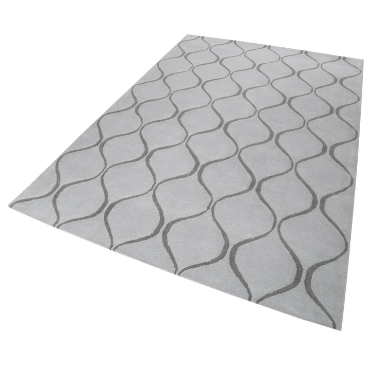 Aramis Teppich silber grau Kurzflor rechteckig