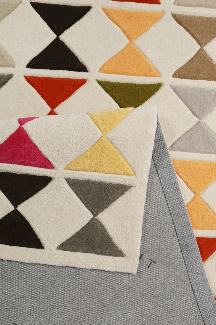 Mahan Teppich beige Kurzflor rechteckig