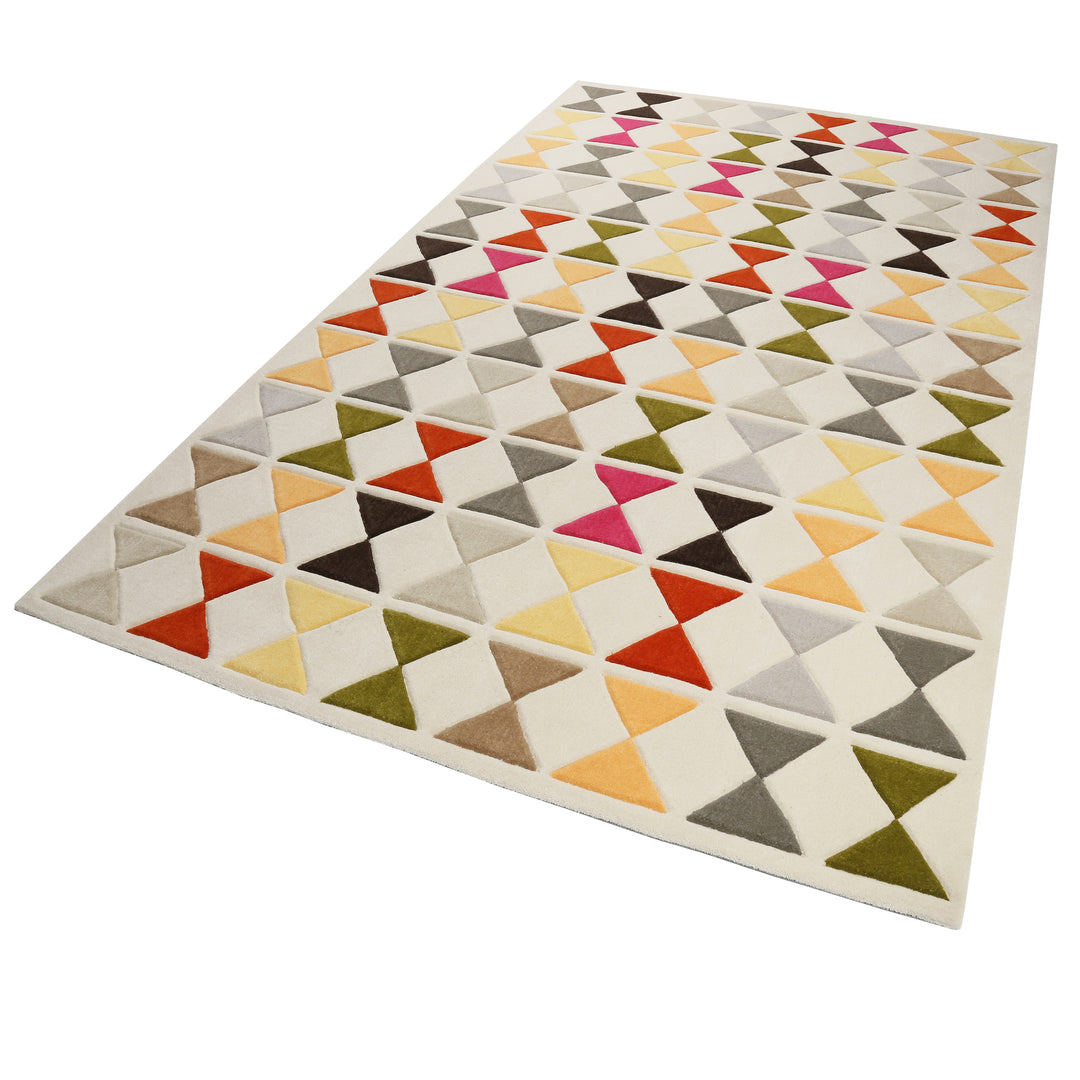 Mahan Teppich beige Kurzflor rechteckig