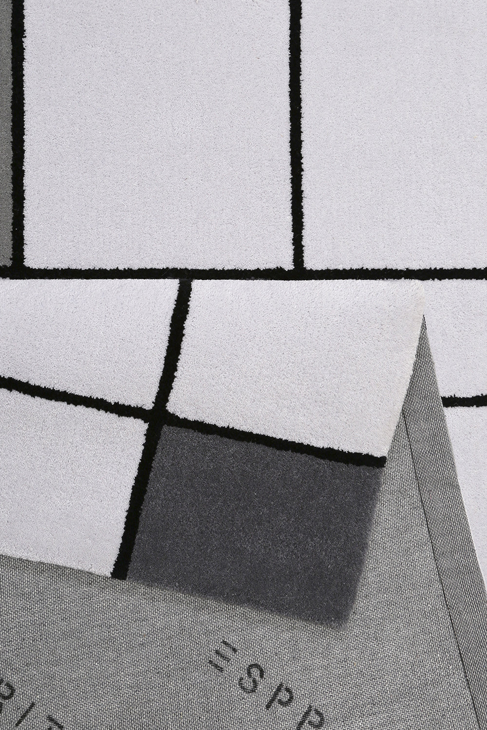 Buttons Teppich beige Kurzflor rechteckig