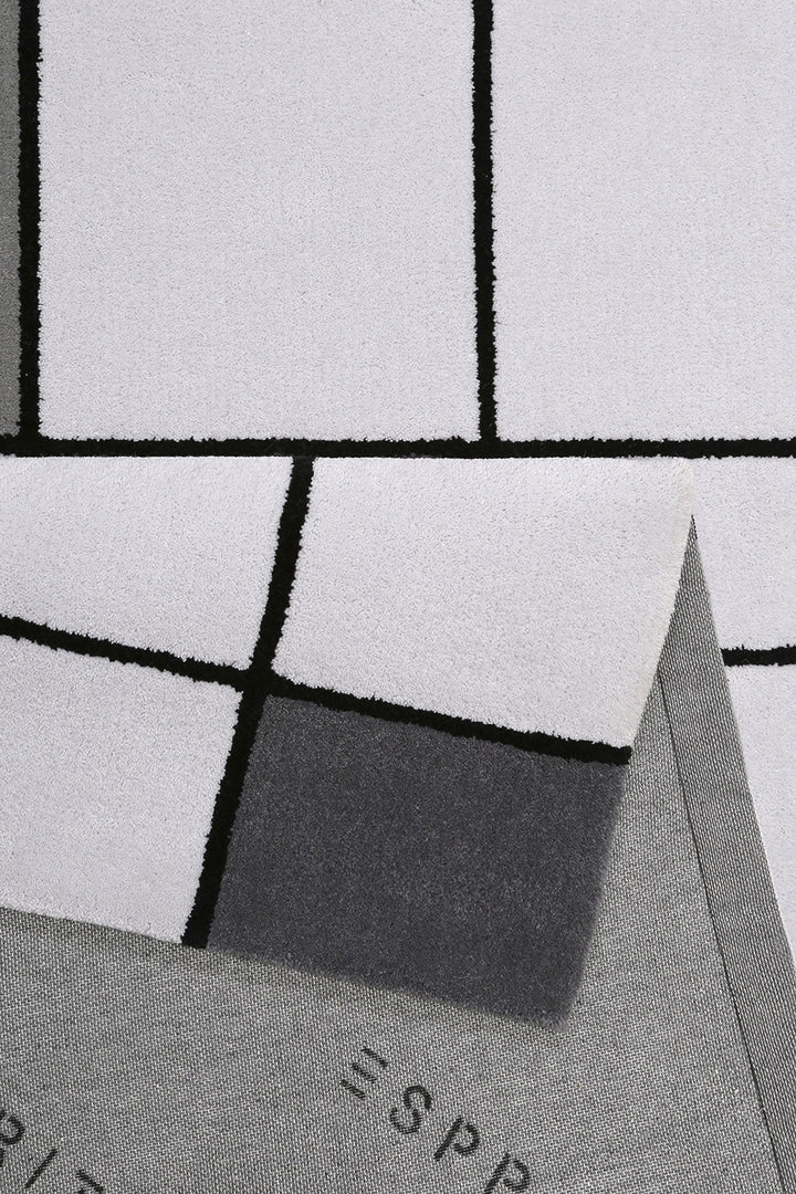 Buttons Teppich beige Kurzflor rechteckig