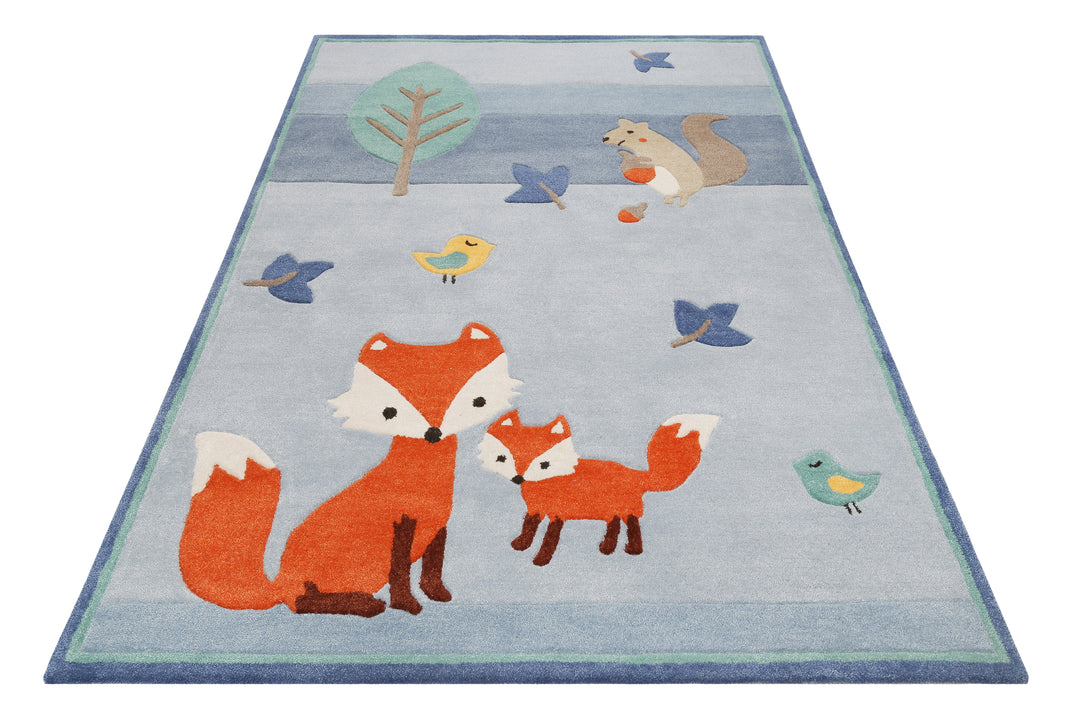 Esprit Kinderteppich 120x170 cm Blau "E-Fox"