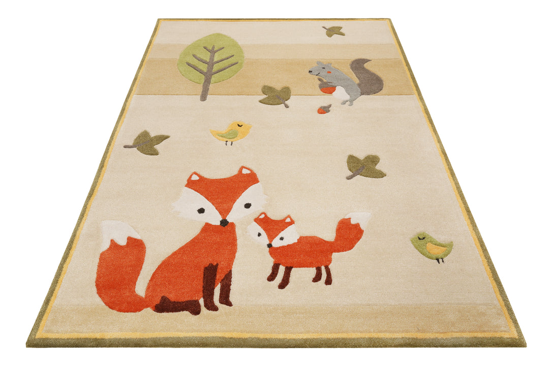 Esprit Kinderteppich 130x190 cm Beige "E-Fox"
