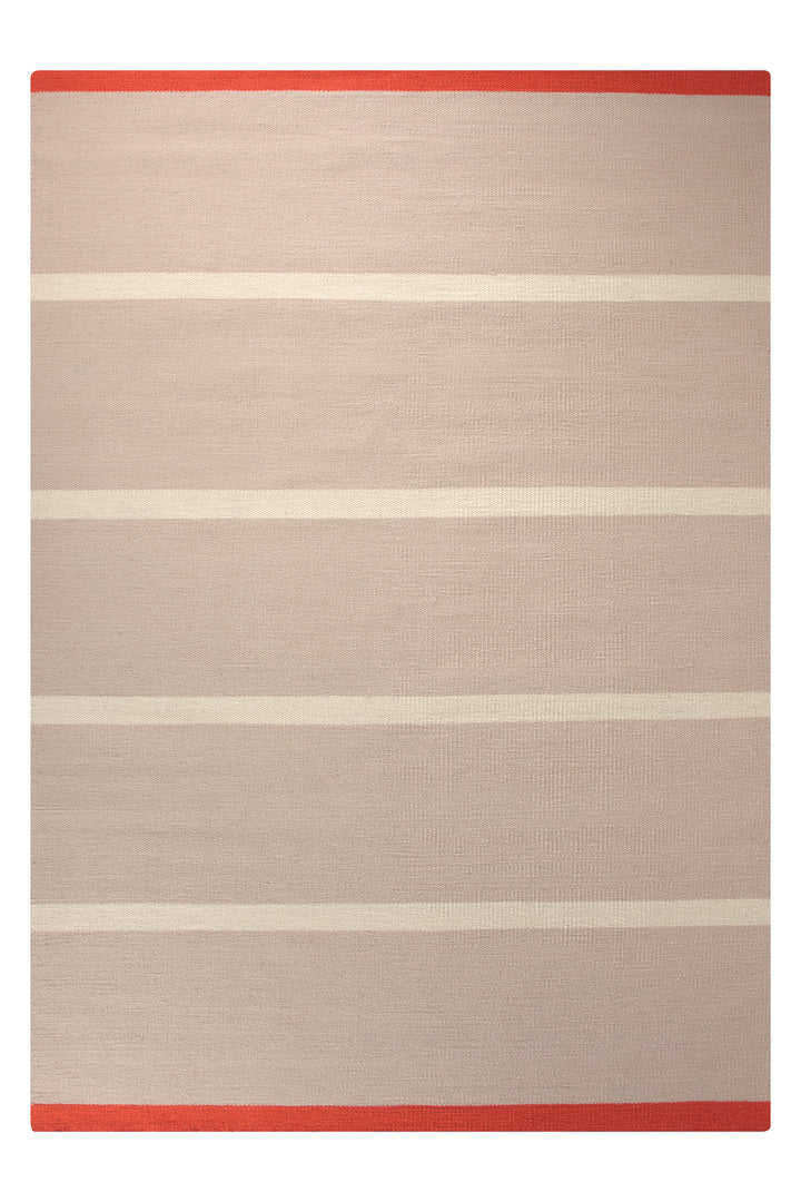 Simple Stripe Teppich sand Kurzflor rechteckig
