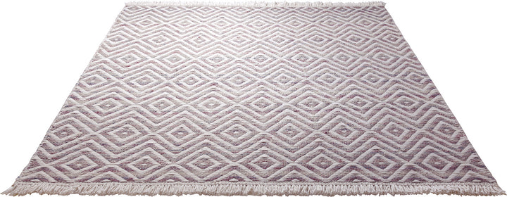 Vector Teppich lila Kurzflor rechteckig