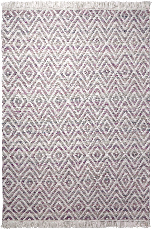 Vector Teppich lila Kurzflor rechteckig