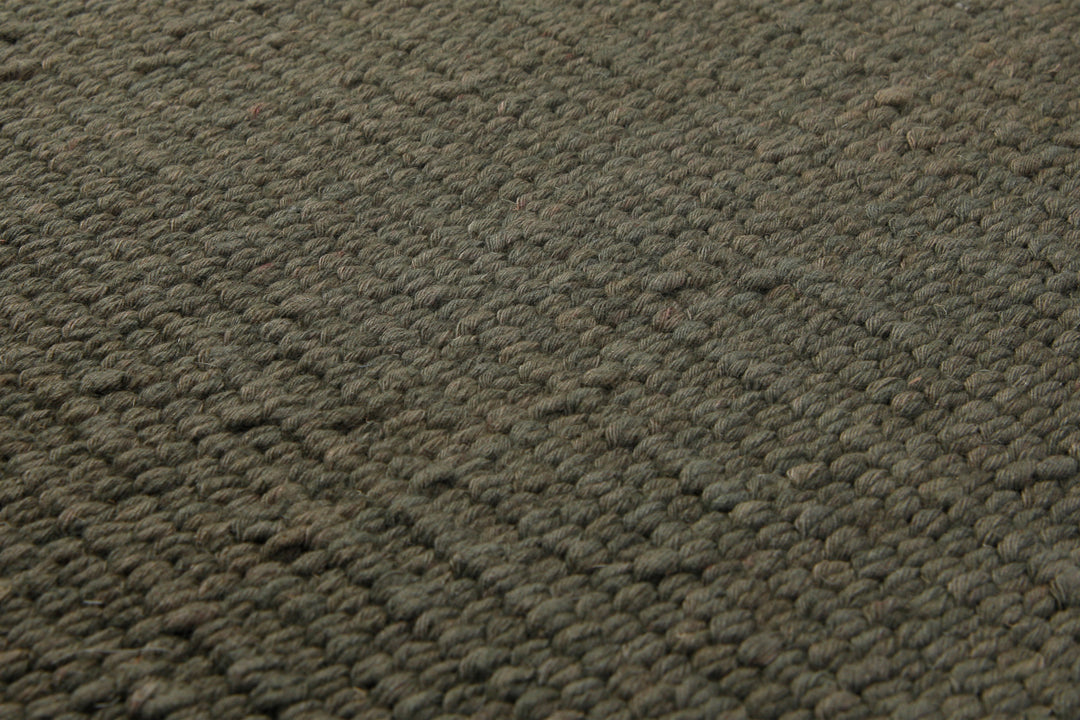 160x230 Teppich Wohnzimmer ESPRIT Uni – Strapazierfähiger Baumwollteppich in tiefem Olivgrün