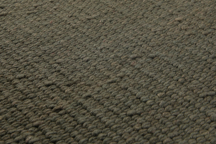 160x230 Teppich Wohnzimmer ESPRIT Uni – Strapazierfähiger Baumwollteppich in tiefem Olivgrün