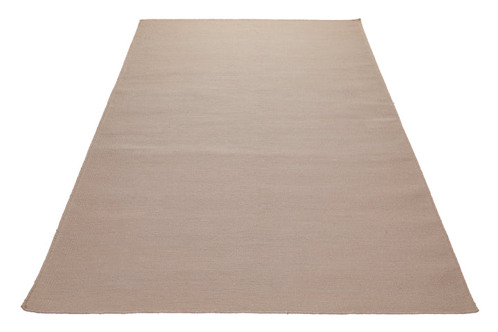 160x230 Teppich Wohnzimmer ESPRIT Uni – Strapazierfähiger Baumwollteppich in warmem Sandbeige
