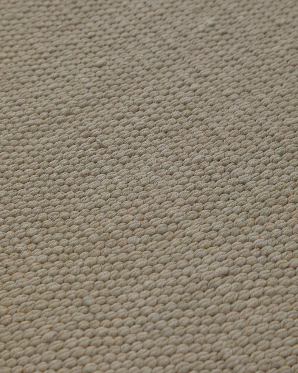 Handwebteppich Baumwolle uni taupe robust 160x230 cm – Close-up der Webart