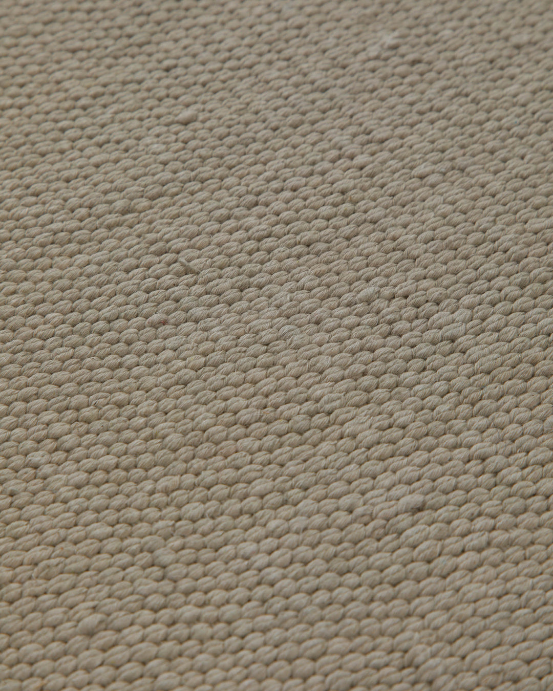 Handwebteppich Baumwolle uni taupe robust 160x230 cm – Close-up der Webart