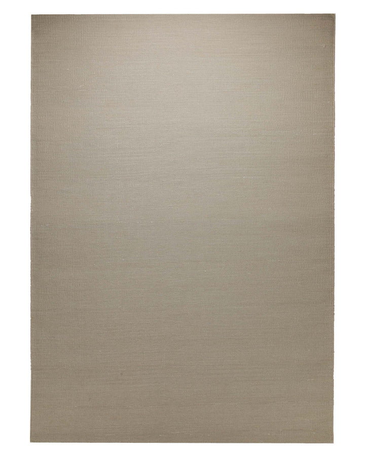 Handwebteppich Baumwolle uni taupe robust 160x230 cm – Gesamtansicht freigestellt