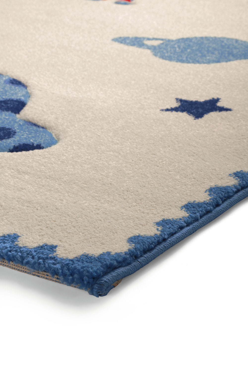 Little Astronauts Teppich weiss Kurzflor rechteckig