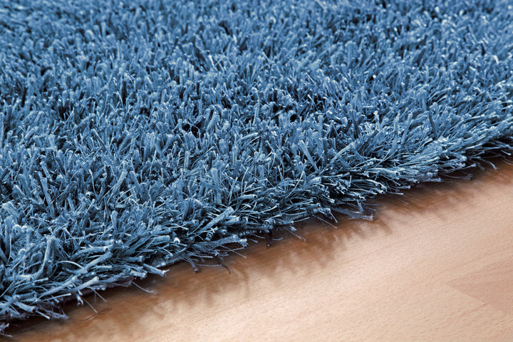 Cool Glamour Teppich blau Hochflor rechteckig