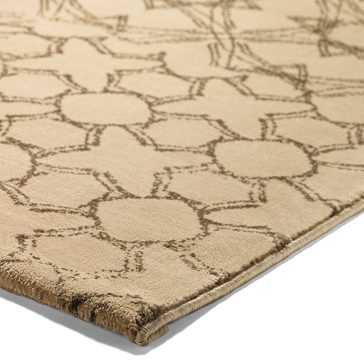 Hamptons Teppich beige Kurzflor rechteckig