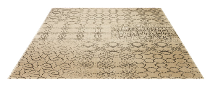 Hamptons Teppich beige Kurzflor rechteckig