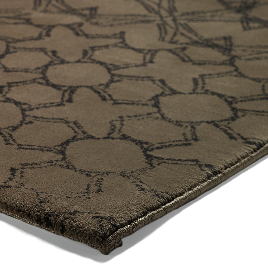 Hamptons Teppich braun Kurzflor rechteckig