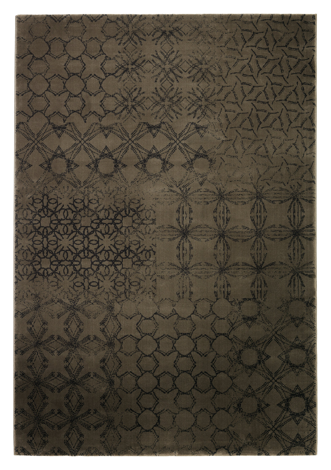 Hamptons Teppich braun Kurzflor rechteckig