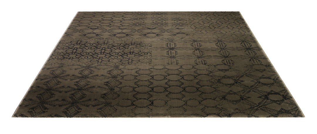 Hamptons Teppich braun Kurzflor rechteckig