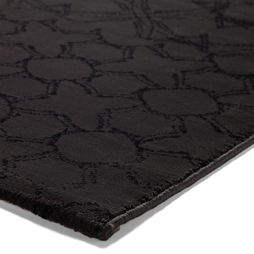 Hamptons Teppich dunkelbraun Kurzflor rechteckig