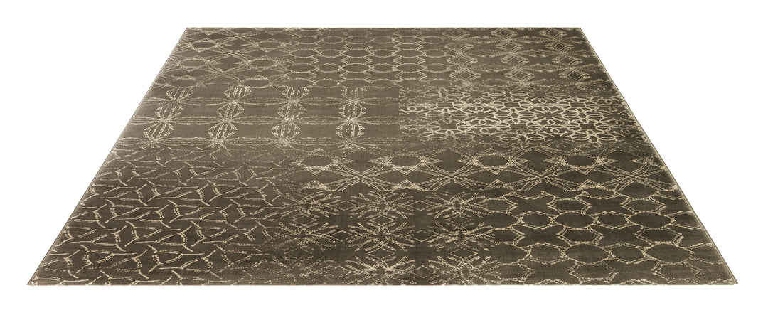 Hamptons Teppich braun Kurzflor rechteckig