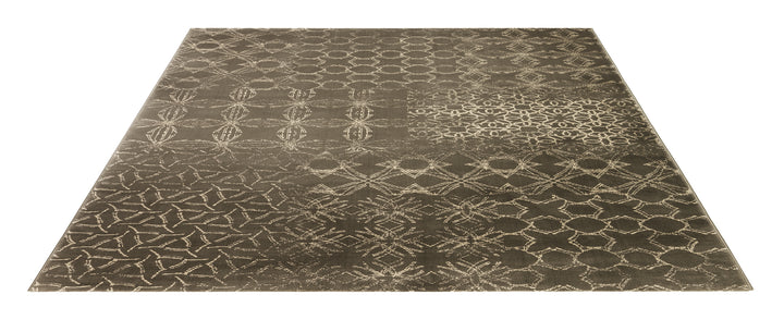 Hamptons Teppich braun Kurzflor rechteckig