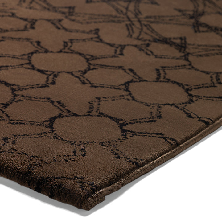 Hamptons Teppich braun Kurzflor rechteckig