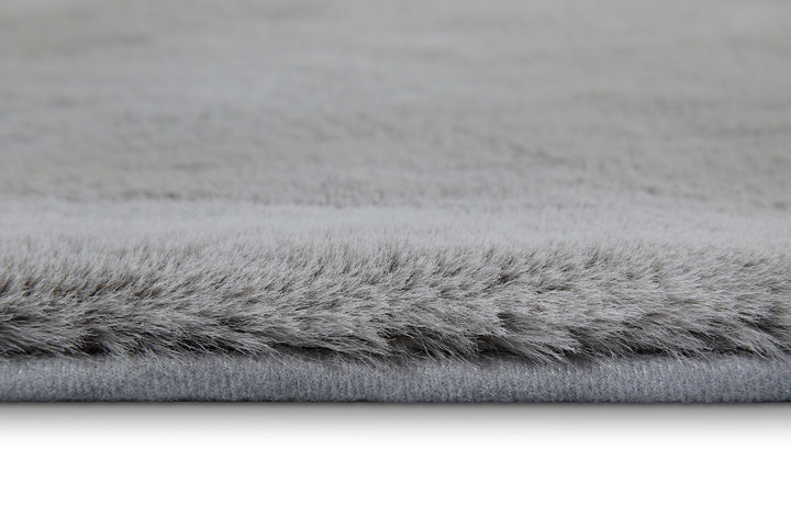 Emil Badteppich grau Hochflor rechteckig
