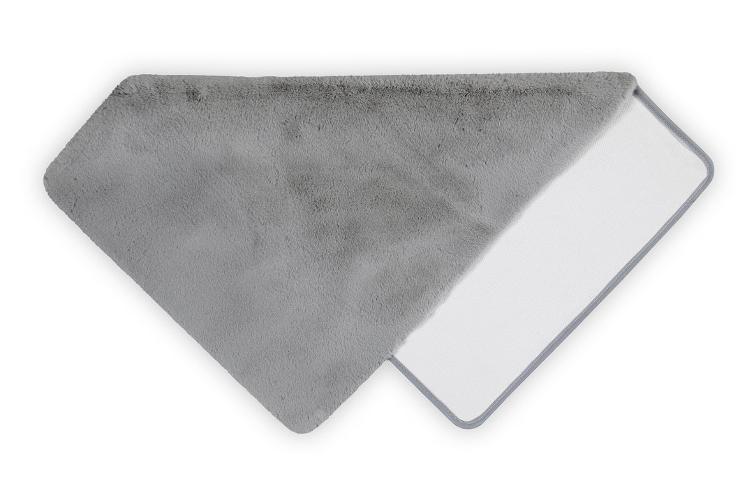 Emil Badteppich grau Hochflor rechteckig