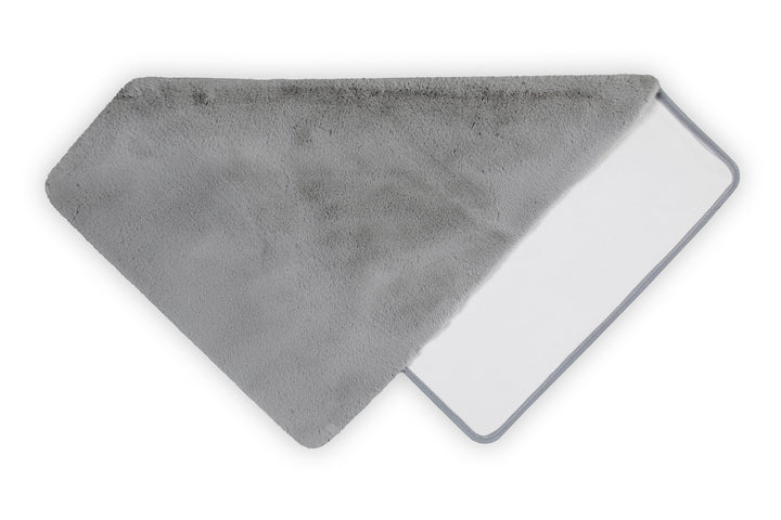 Emil Badteppich grau Hochflor rechteckig