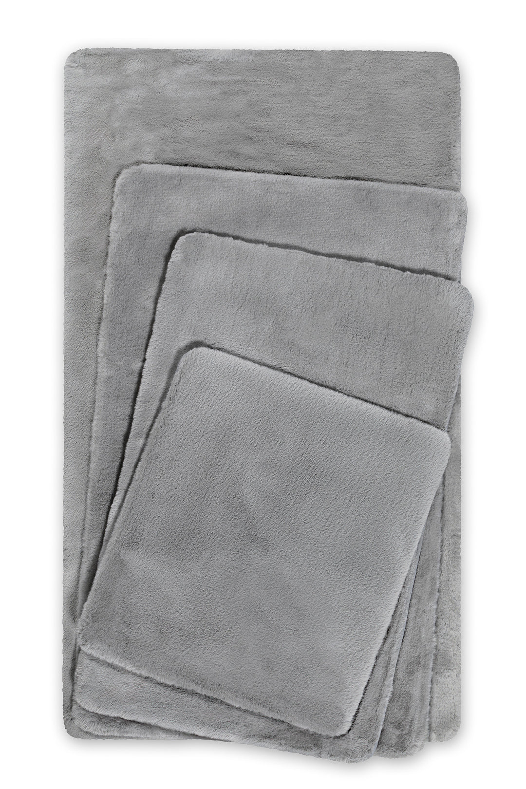 Emil Badteppich grau Hochflor rechteckig