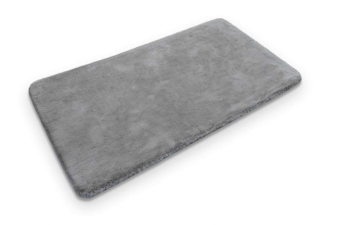 Emil Badteppich grau Hochflor rechteckig